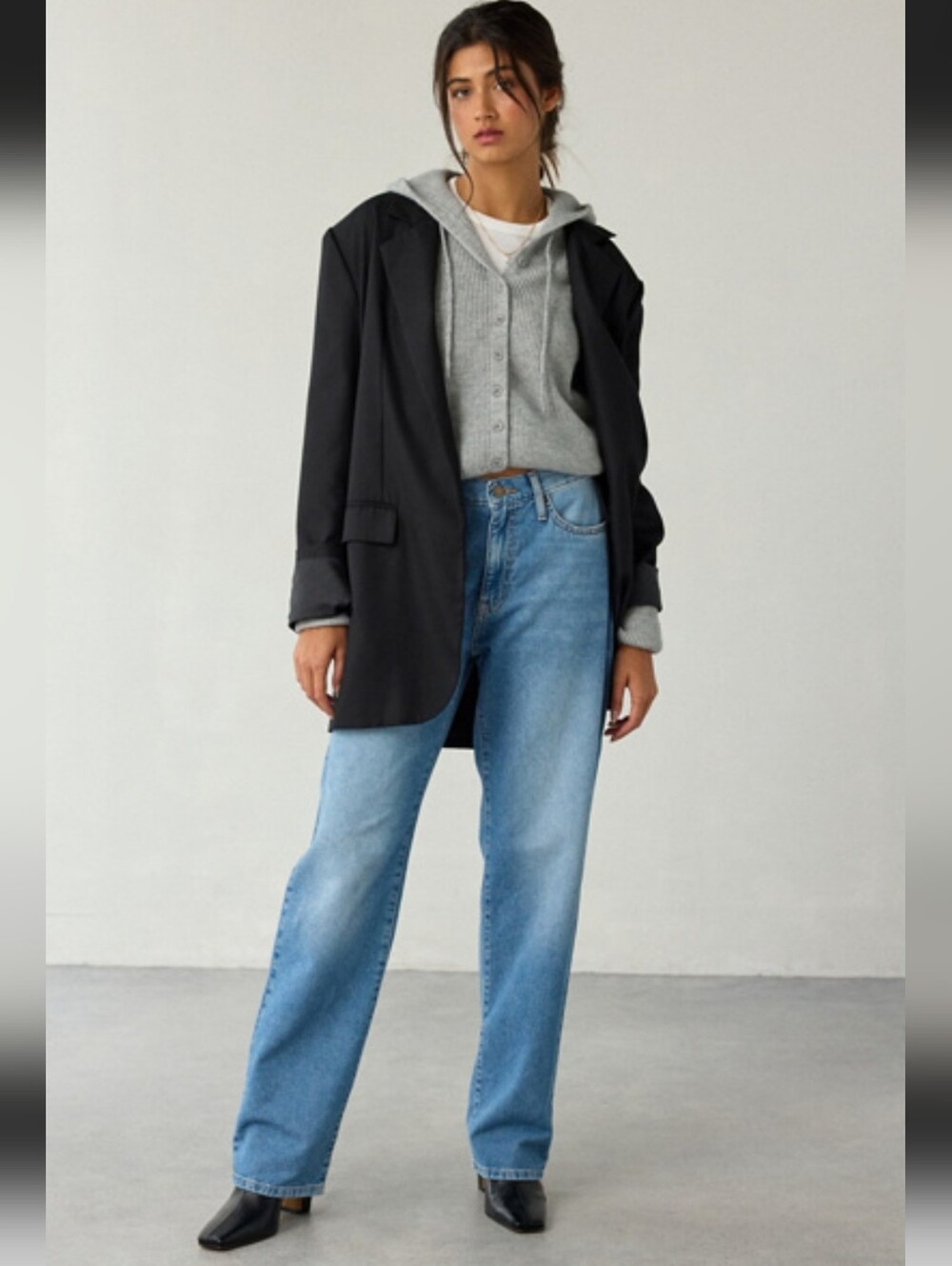 NWT BDG Olive Stovepipe Jeans ■ Wide Leg Mid-Rise Jeans Indigo Size 26